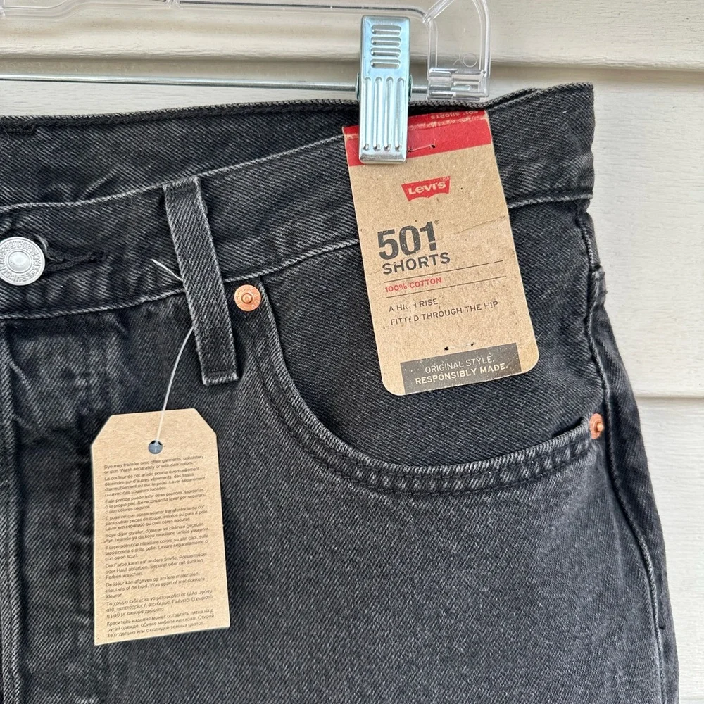Levi's Women's Black Jean Shorts - Picture 2 of 5
